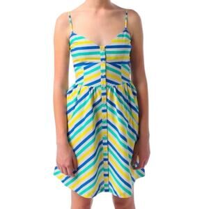 Cooperative by Urban Outfitters Striped Sundress - Yellow/Blue/Green - Small